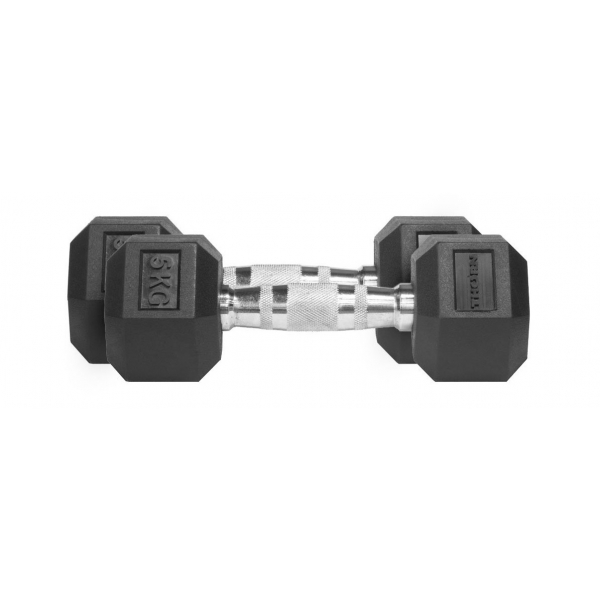 HANTEL THORN FIT HEX RUBBER DUMBBELL 5,0KG [PAIR]